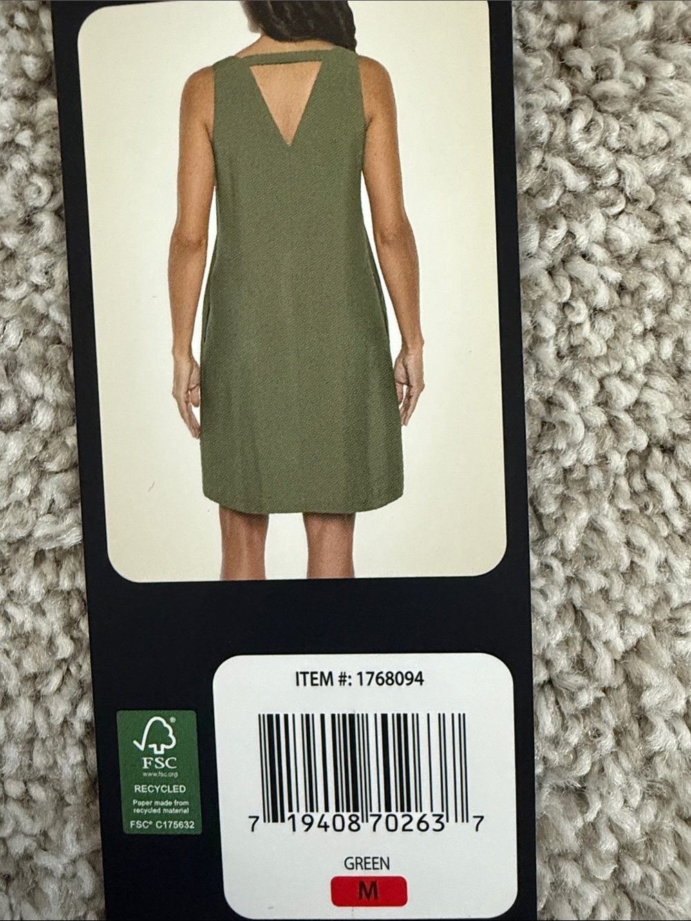 Banana Republic Olive Green Sleeveless Notch-Neck Shift Dress - Picture 5 of 6